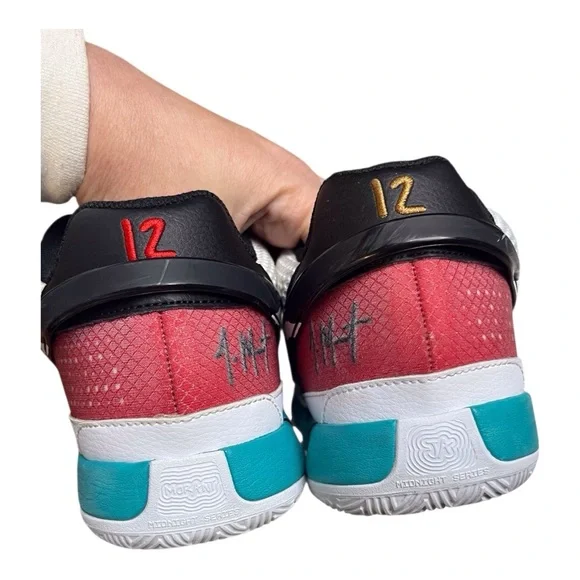 Nike Ja 1 Scratch Basketball Shoes (FV5957-100, White/Turbo Green/Uni-Red/Black